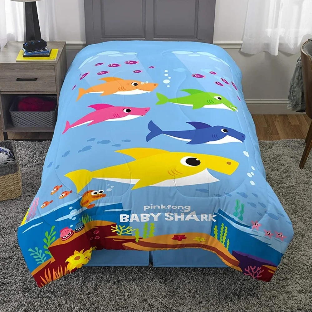 Baby Shark Kids Bedding Soft Microfiber Reversible Comforter